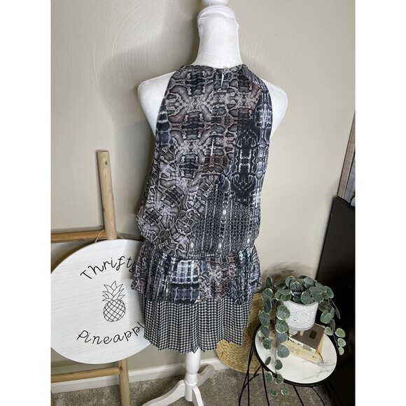 Ramy Brook, Monae Printed Sleeveless Ruffle Mini Dress Small - Picture 6 of 15